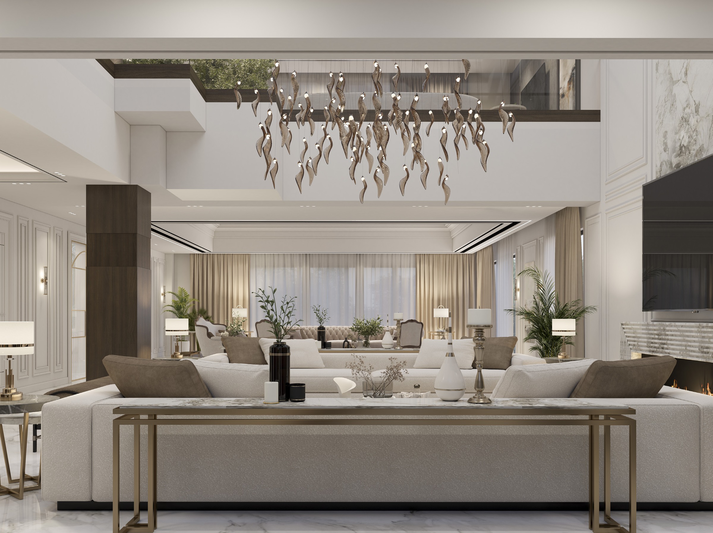 El-Rabwa Villa reception design visualisation