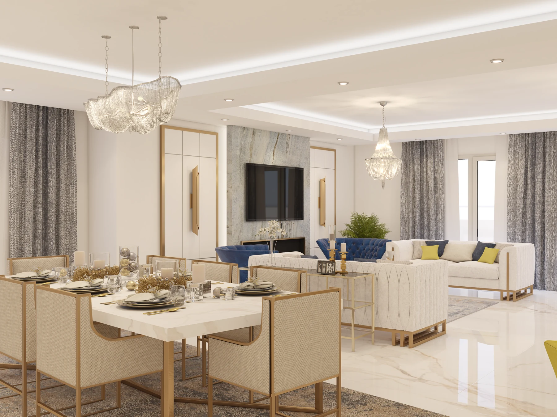 San Stefano Apartment · Dining area · design render