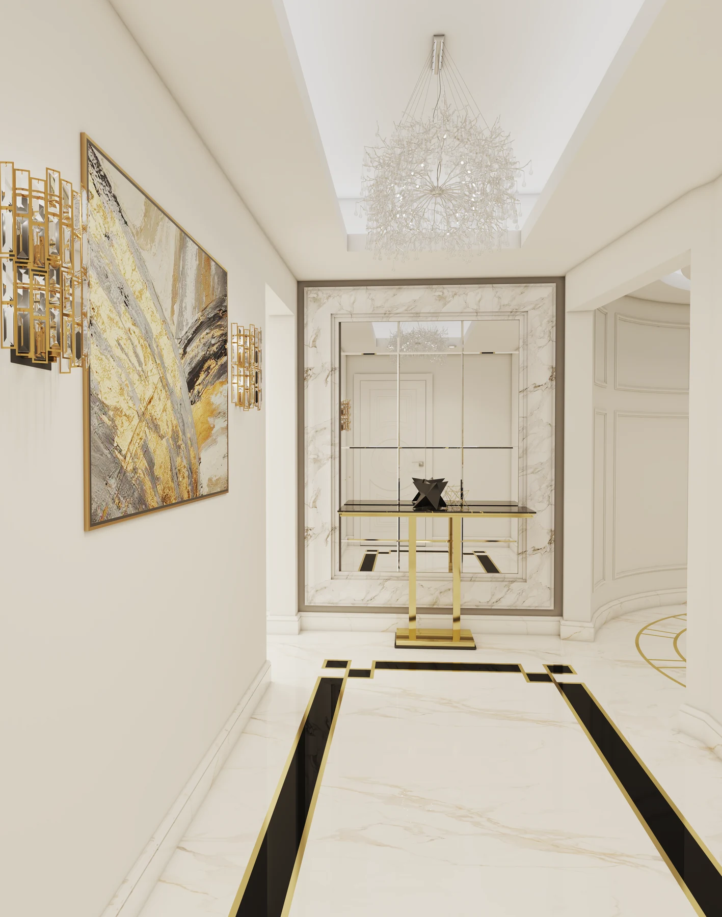 San Stefano Apartment · Entrance corridor · design render